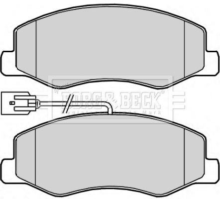 BORG & BECK Комплект тормозных колодок, дисковый тормоз BBP2268